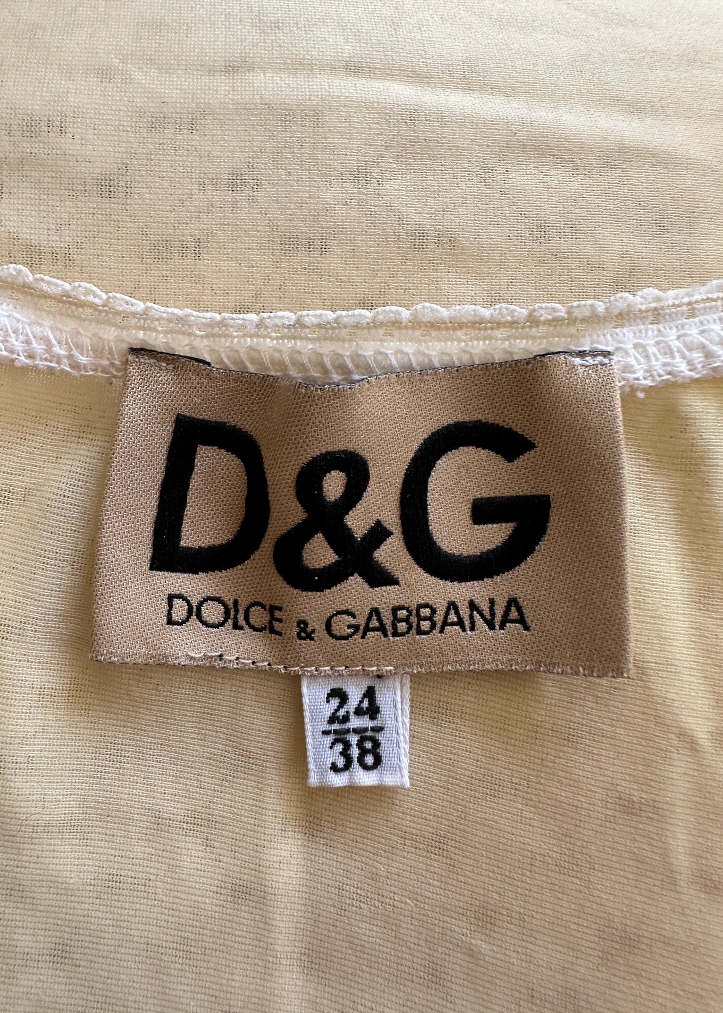 D&G by Dolce & Gabbana Spring 1995 Virgin Mary Charm Dress