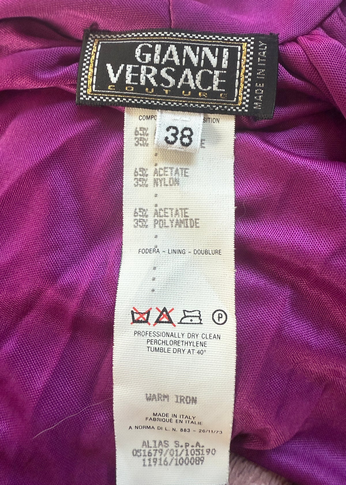 Versace Spring 2000 Runway Crystal Button Purple Sleeveless Top