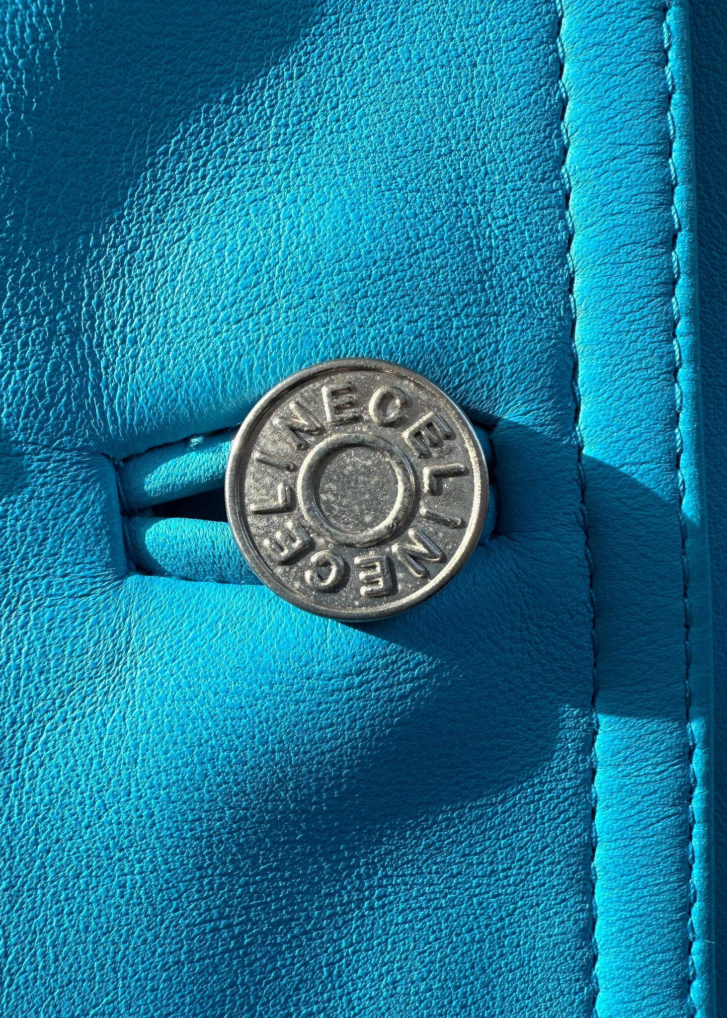 Celine Spring 2000 Runway Blue Leather Jacket