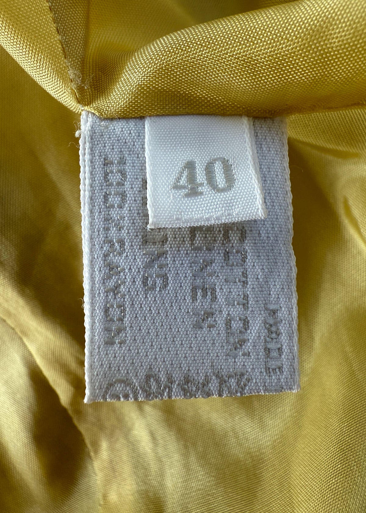 Prada Spring 1996 Runway Yellow Checked Tweed Jacket