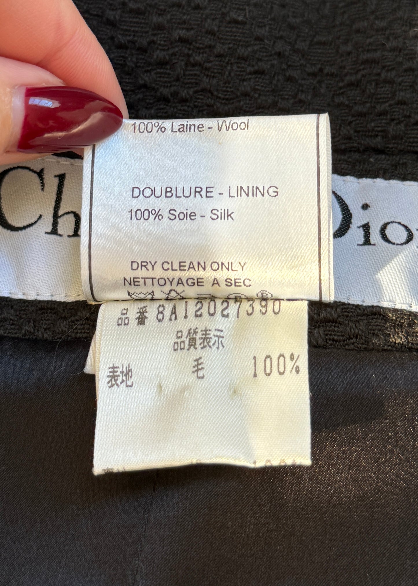 Dior Fall 1998 Brown Wool Button Down Jacket