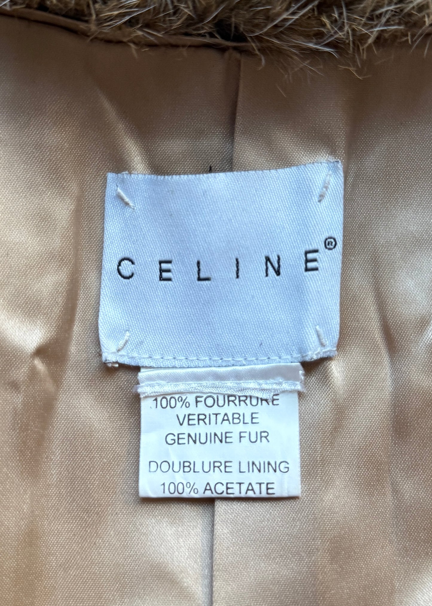 Celine Fall 1999 Runway Full Length Fur Coat