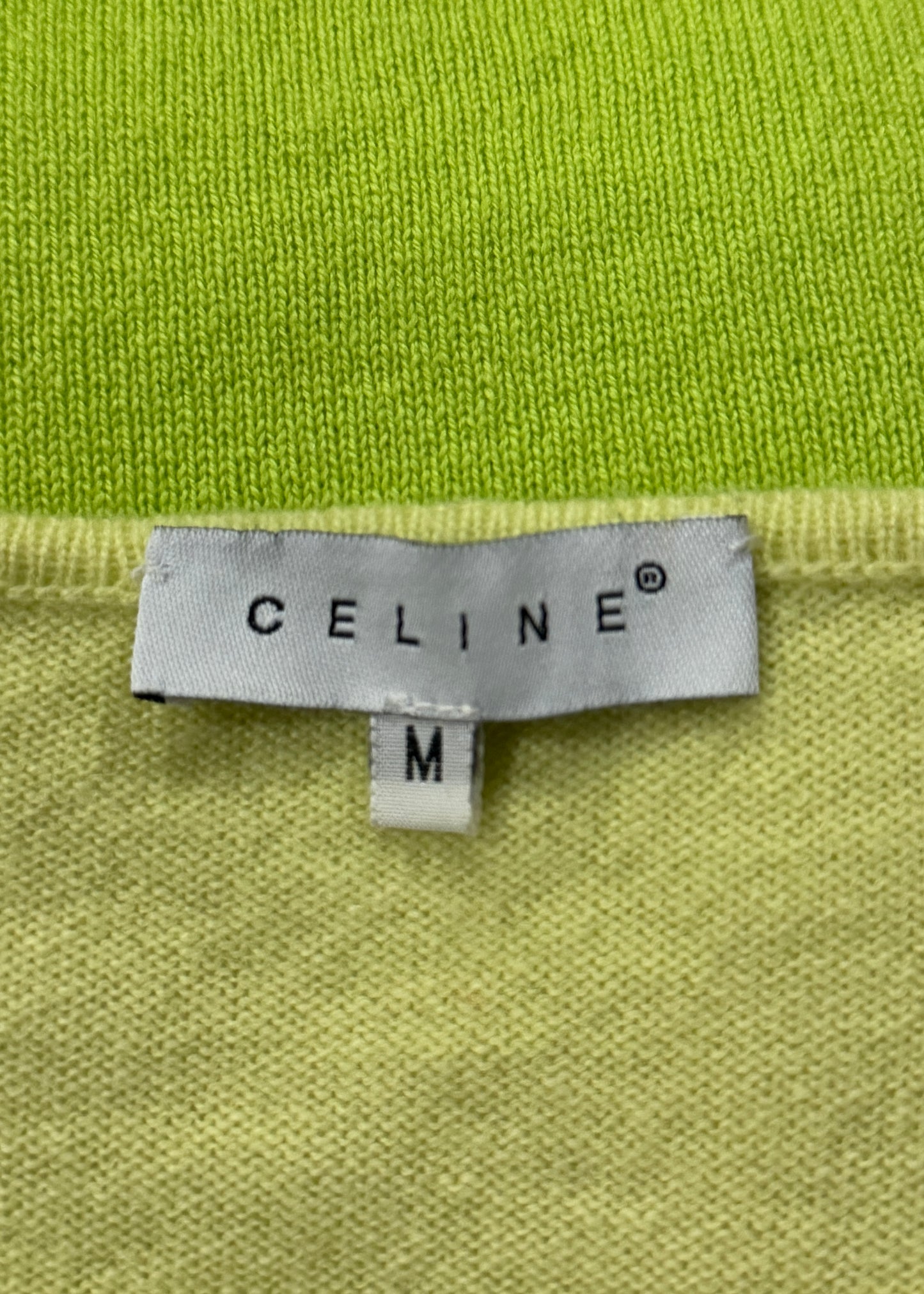 Celine Spring 2000 Green Ombre Pure Cashmere Sweater