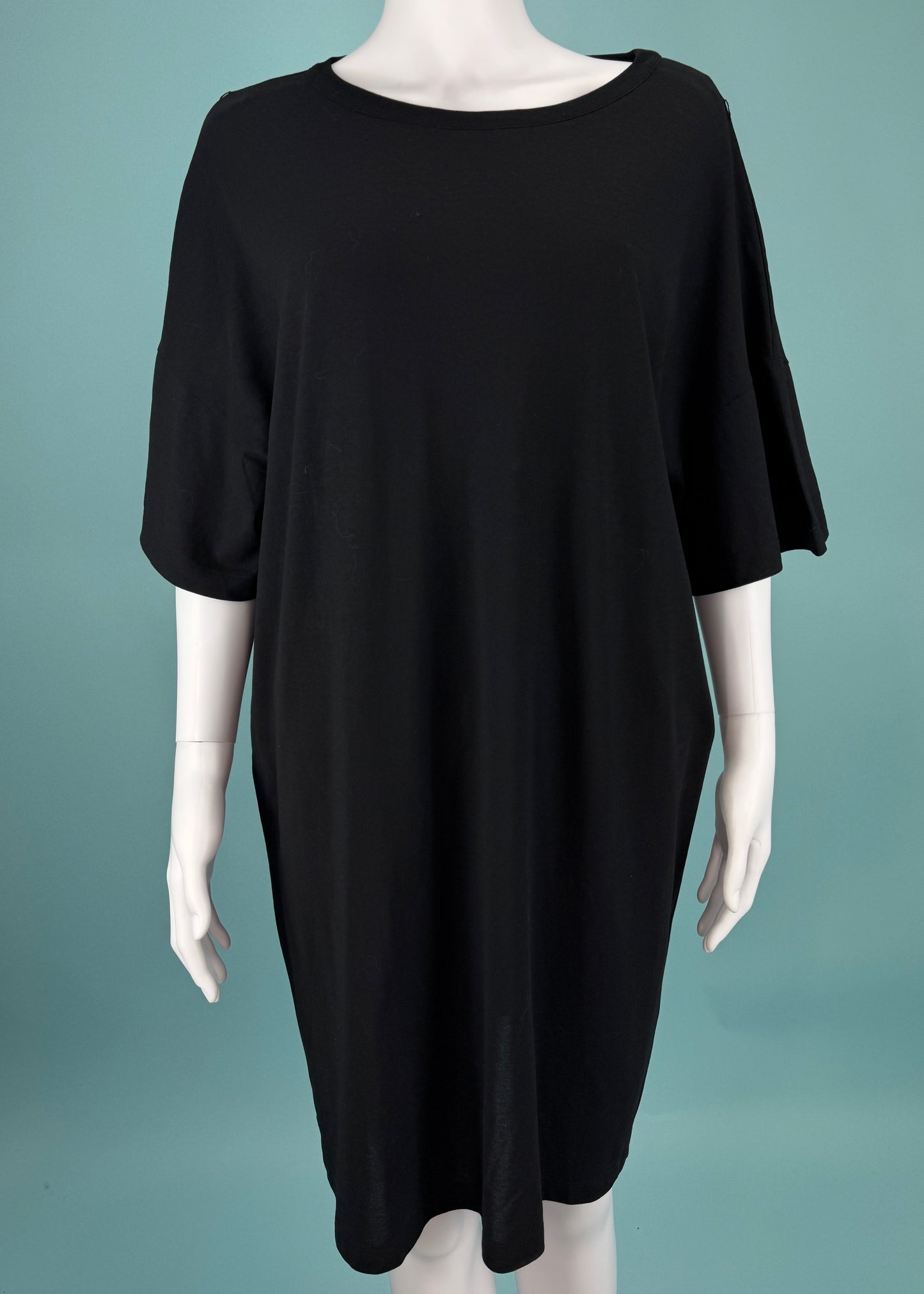 Maison Martin Margiela Spring 2017 Black Silk Camisole Dress & T Shirt Set