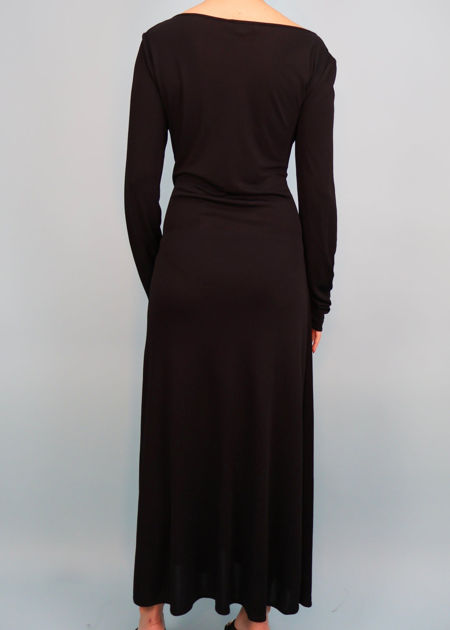Celine Fall 2002 Runway Black Gathered Detail Dress