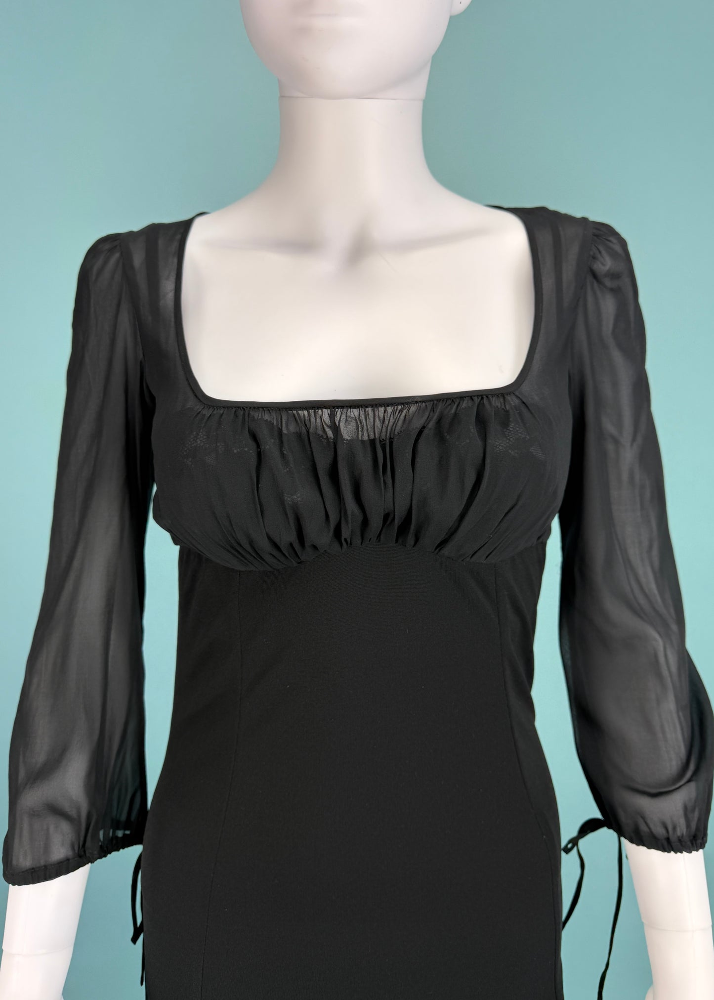 Dolce & Gabbana Spring 2001 Black Lace Bra Dress