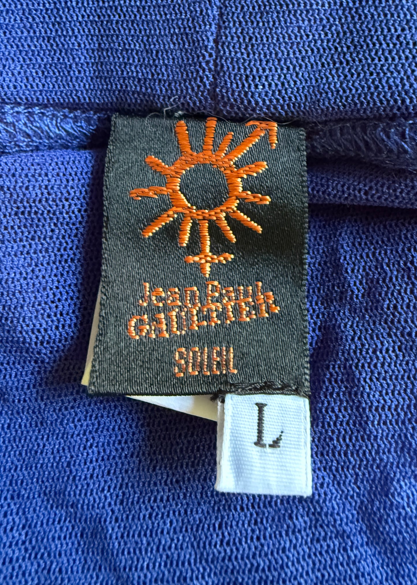 Jean Paul Gaultier Blue Mesh Fishtail Maxi Skirt