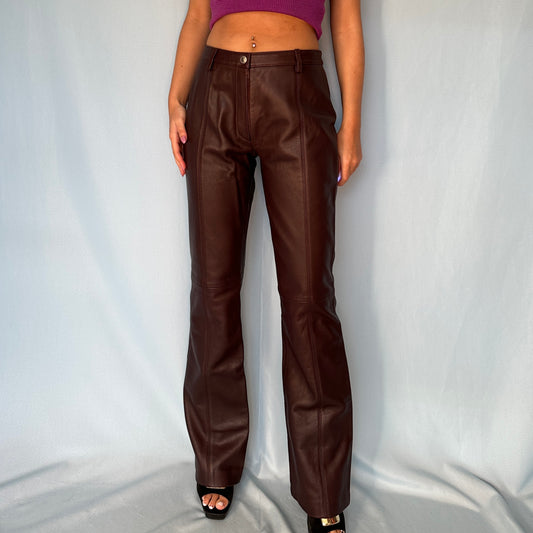 Dolce & Gabbana Brown Leather Pants