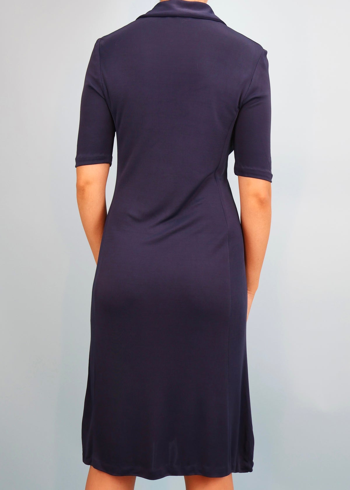 Gucci Spring 1996 Navy Blue Collared Dress