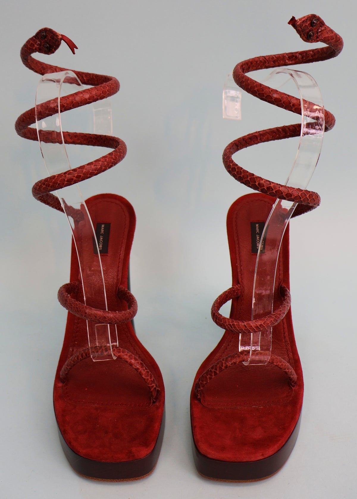 Marc Jacobs Spring 2011 Runway Red Snake Spiral Platform Heels