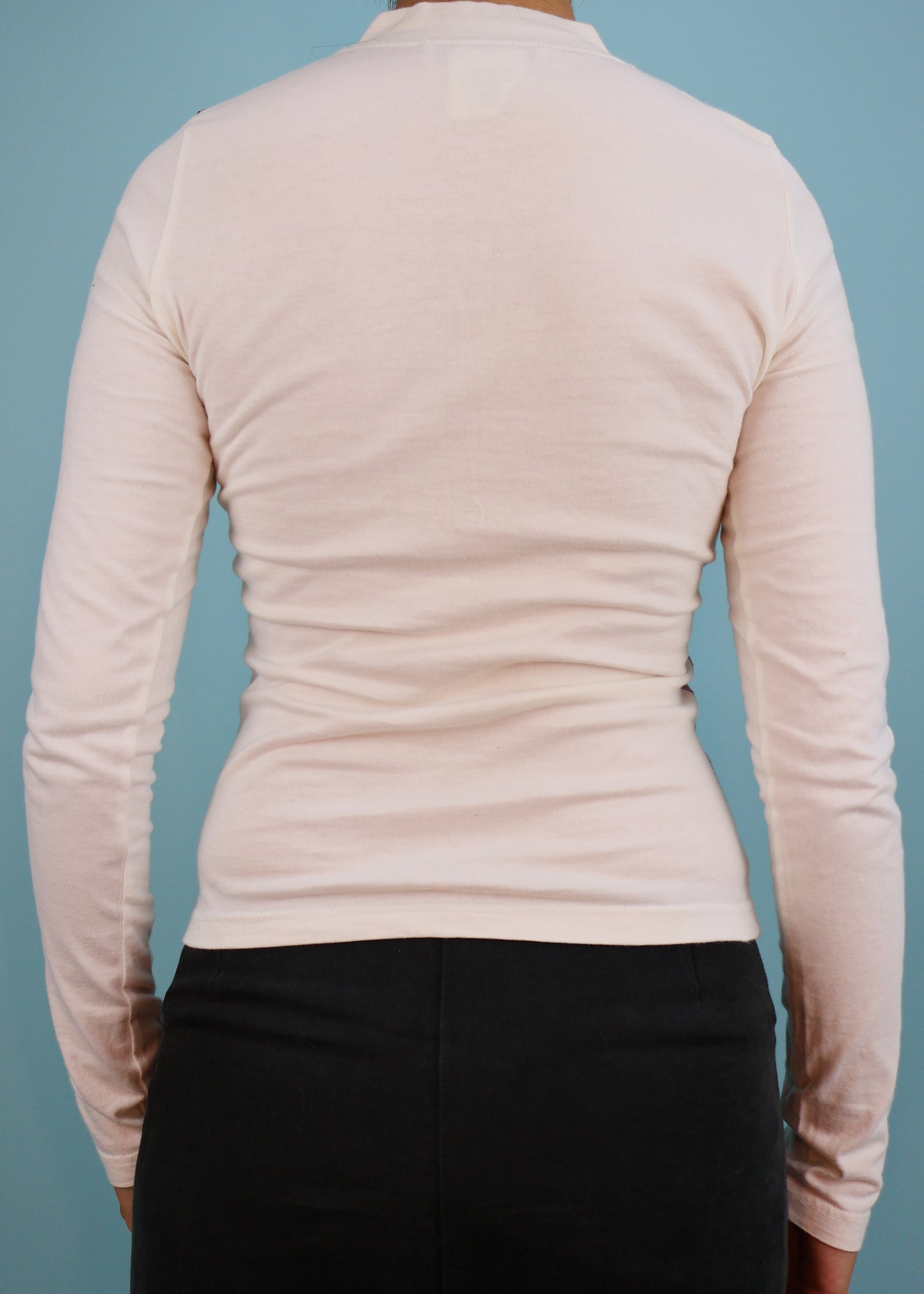 Dior Spring 2002 Vest & Tie Print Long Sleeve White T Shirt