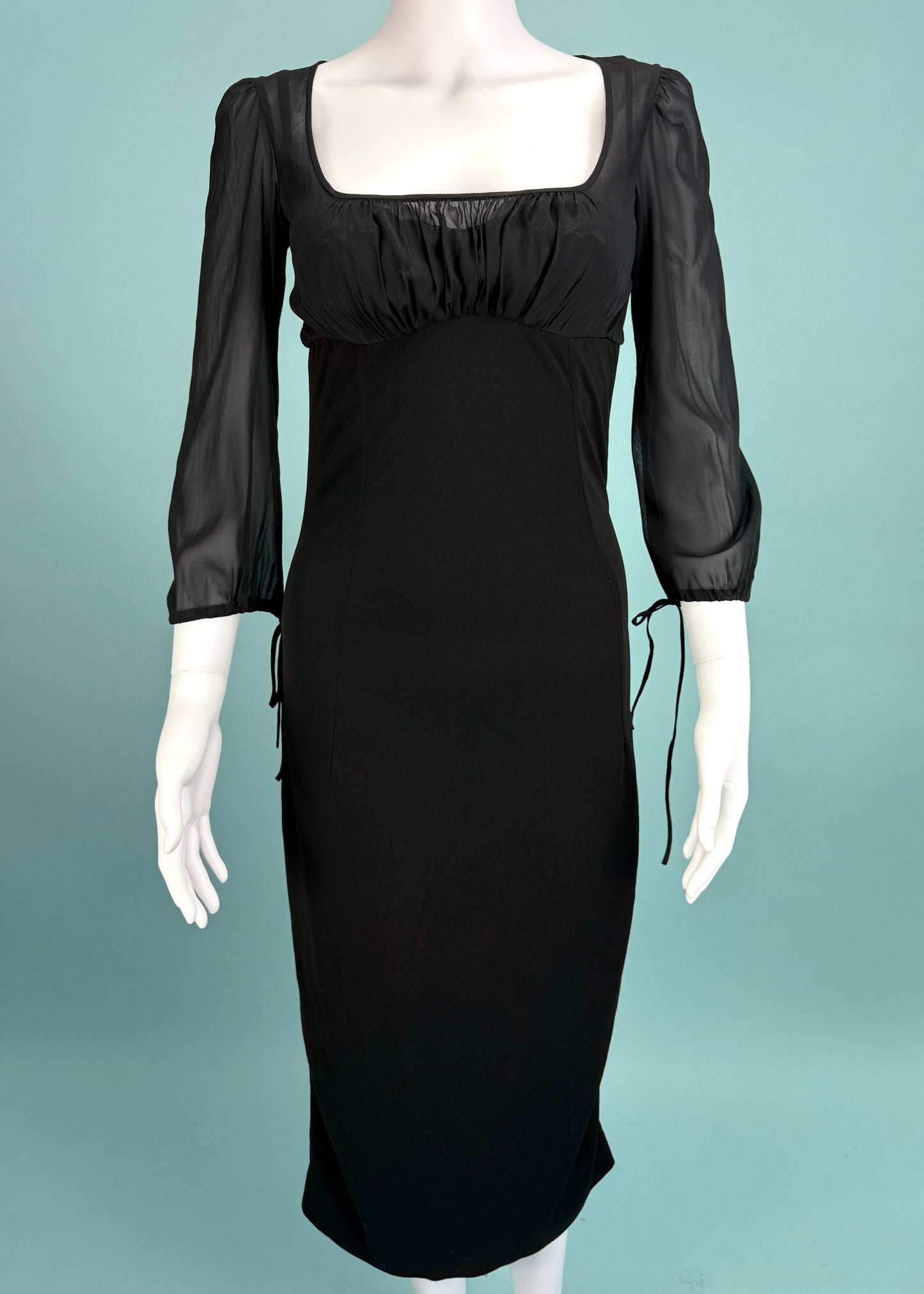 Dolce & Gabbana Spring 2001 Black Lace Bra Dress