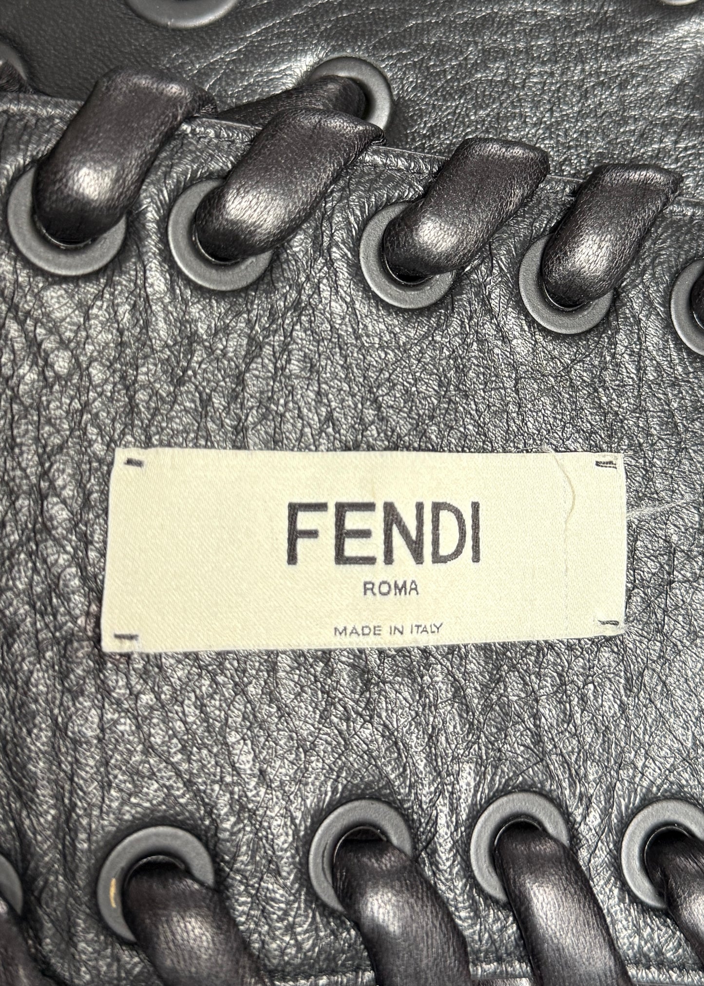 Fendi Spring 2016 Runway Black Leather Harness Top