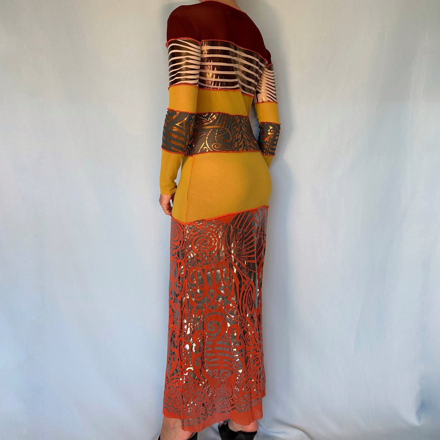 Jean Paul Gaultier Spring 1996 Cyberbaba Metallic Mesh Dress m