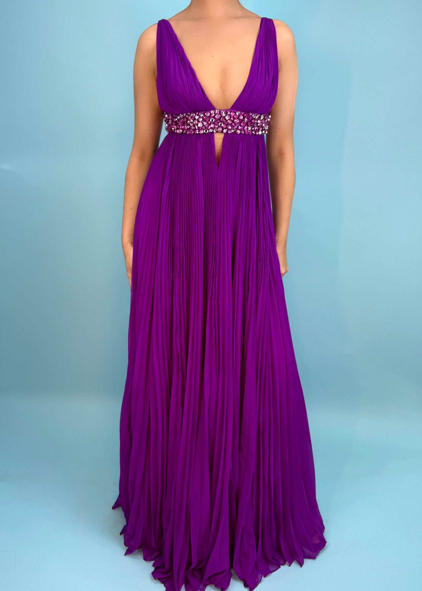 Gucci Fall 2006 Purple Crystal Embellished Pleated Gown