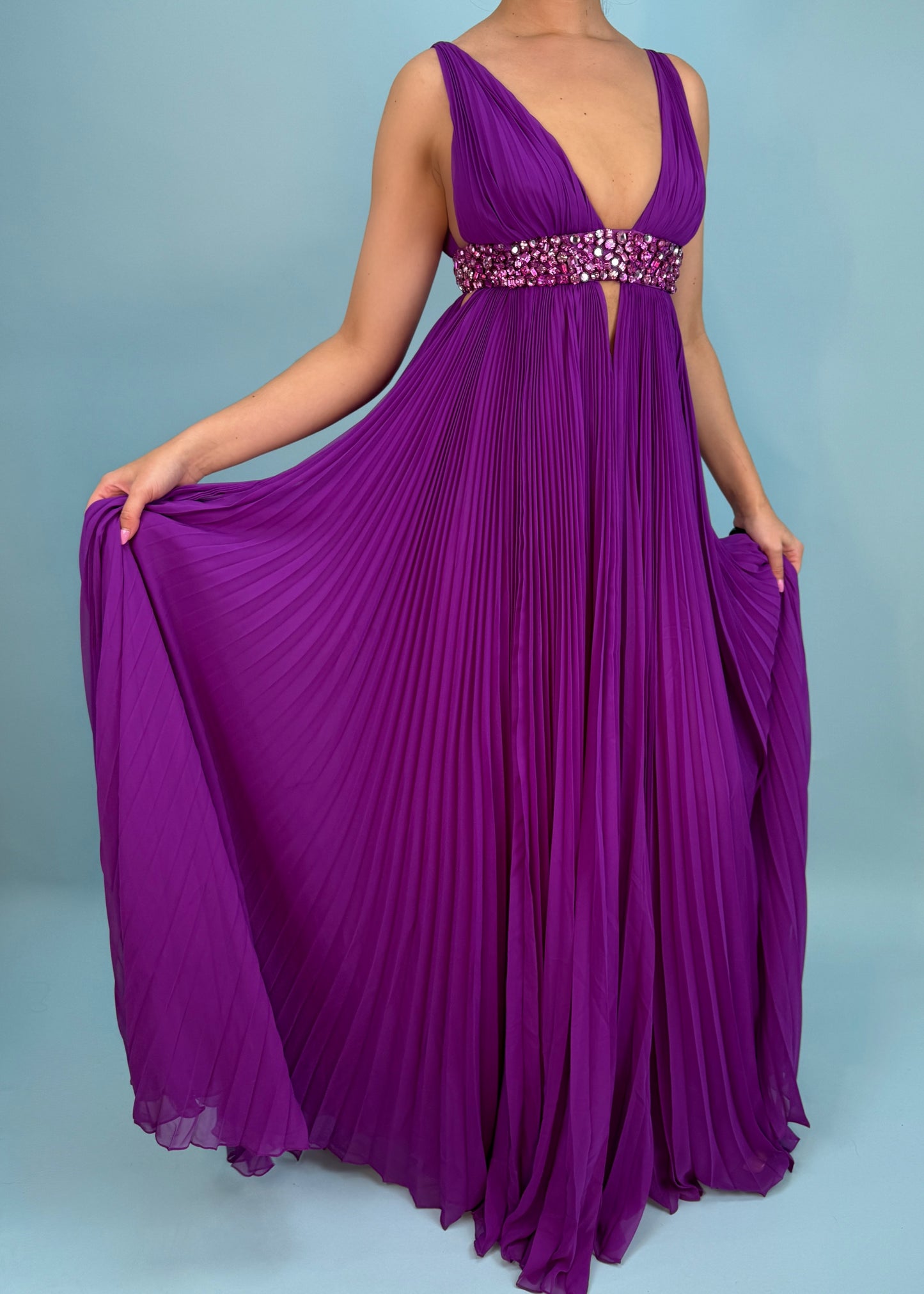 Gucci Fall 2006 Purple Crystal Embellished Pleated Gown