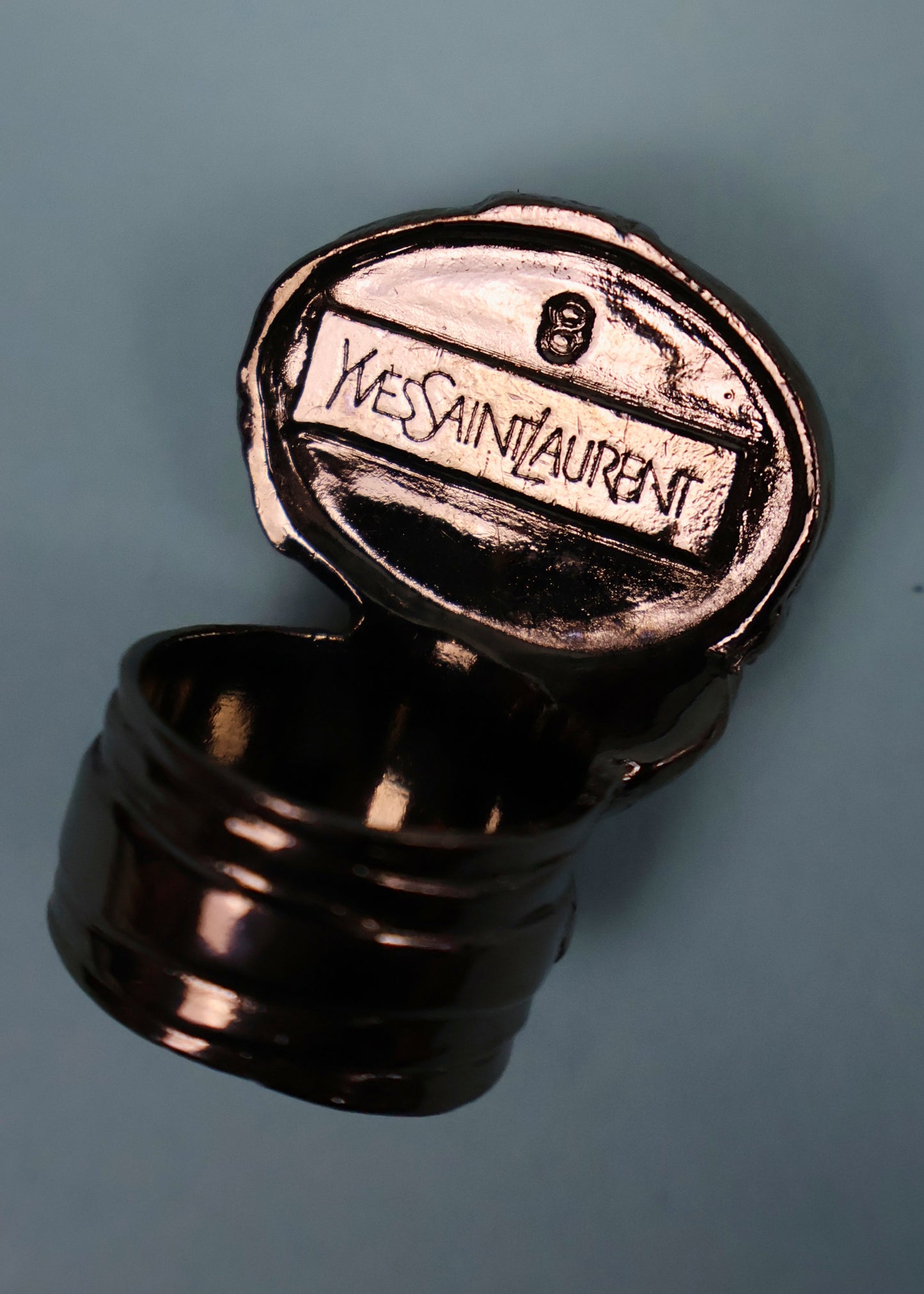 Yves Saint Laurent Black Onyx Cabochon Arty Ring