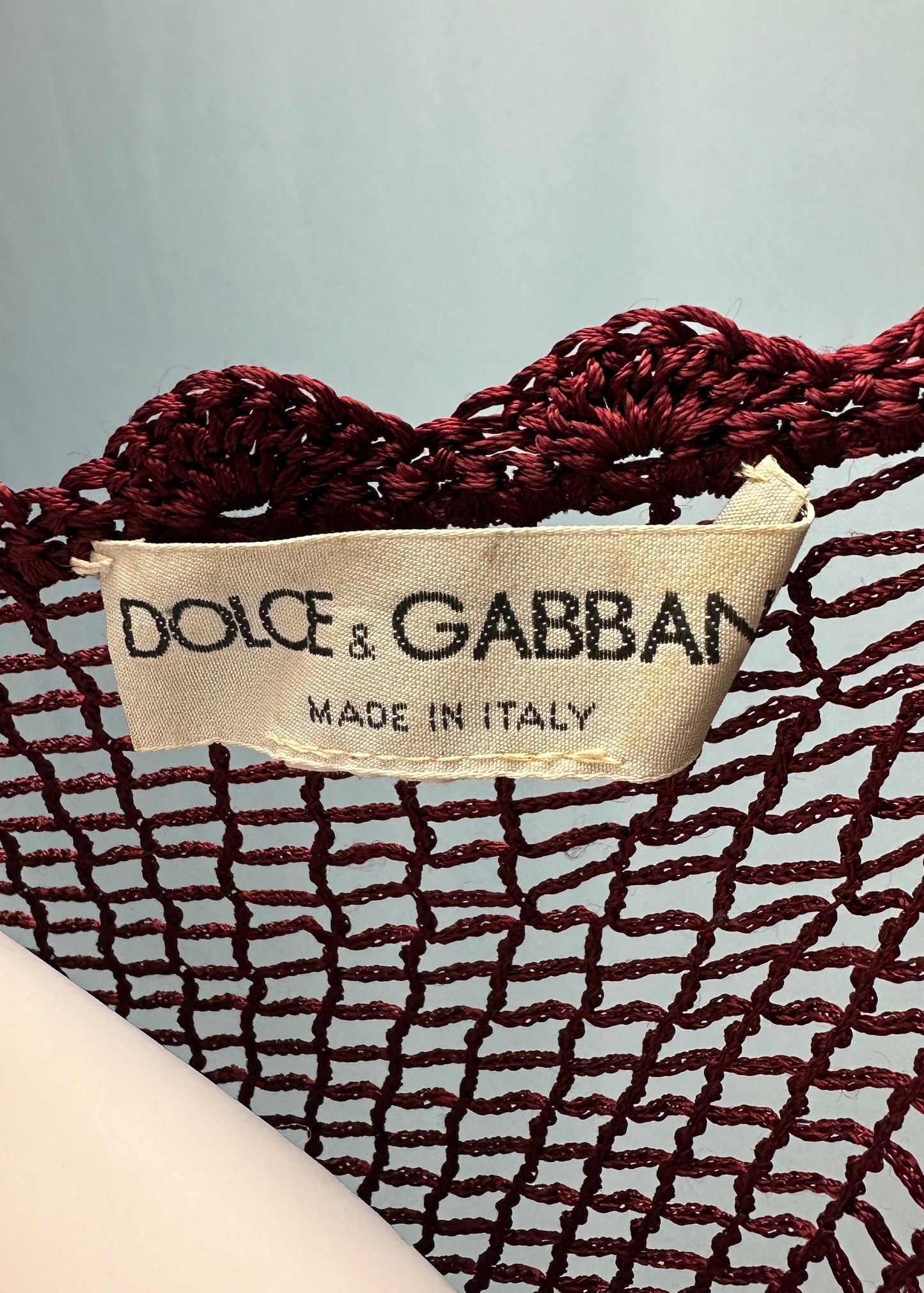 Dolce & Gabbana Fall 1997 Burgundy Floral Knit Cardigan