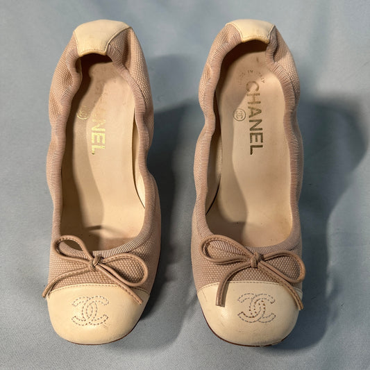 Chanel Canvas Ballet Heels