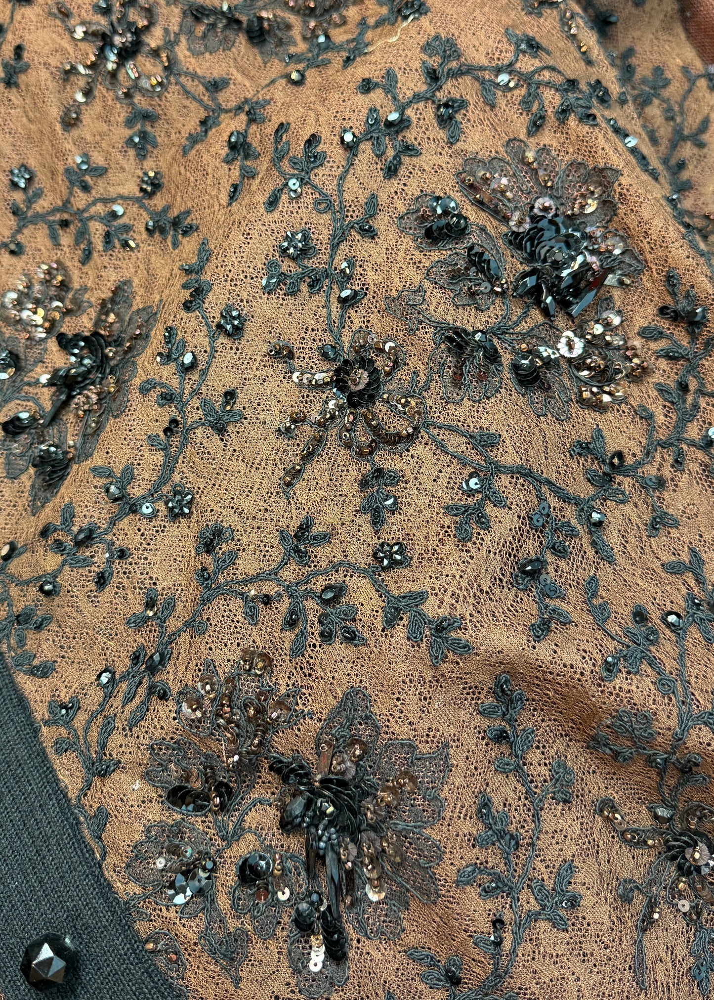 Balmain Brown Embellished Belted Button Down Dress