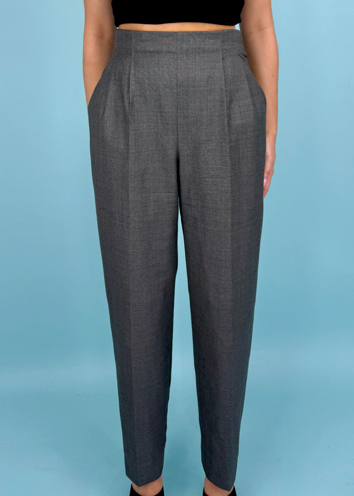 Dior Haute Couture Spring 1990 Runway Grey Jacket & Trousers Suit Set