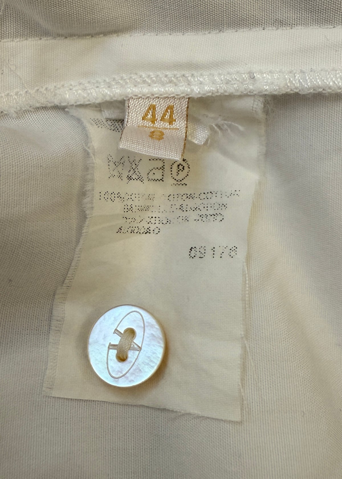 Valentino White Frill Back Cotton Blouse