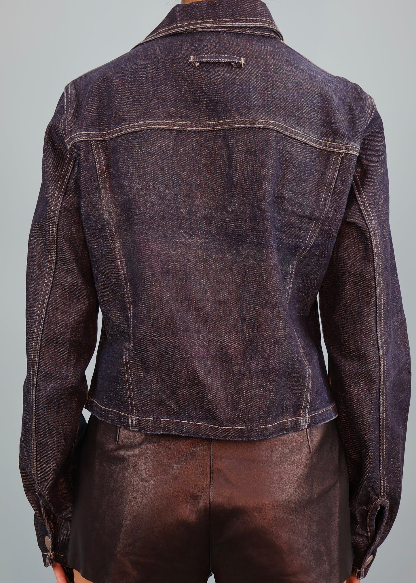 Jean Paul Gaultier Spring 1998 Safety Pin Clasp Denim Jacket