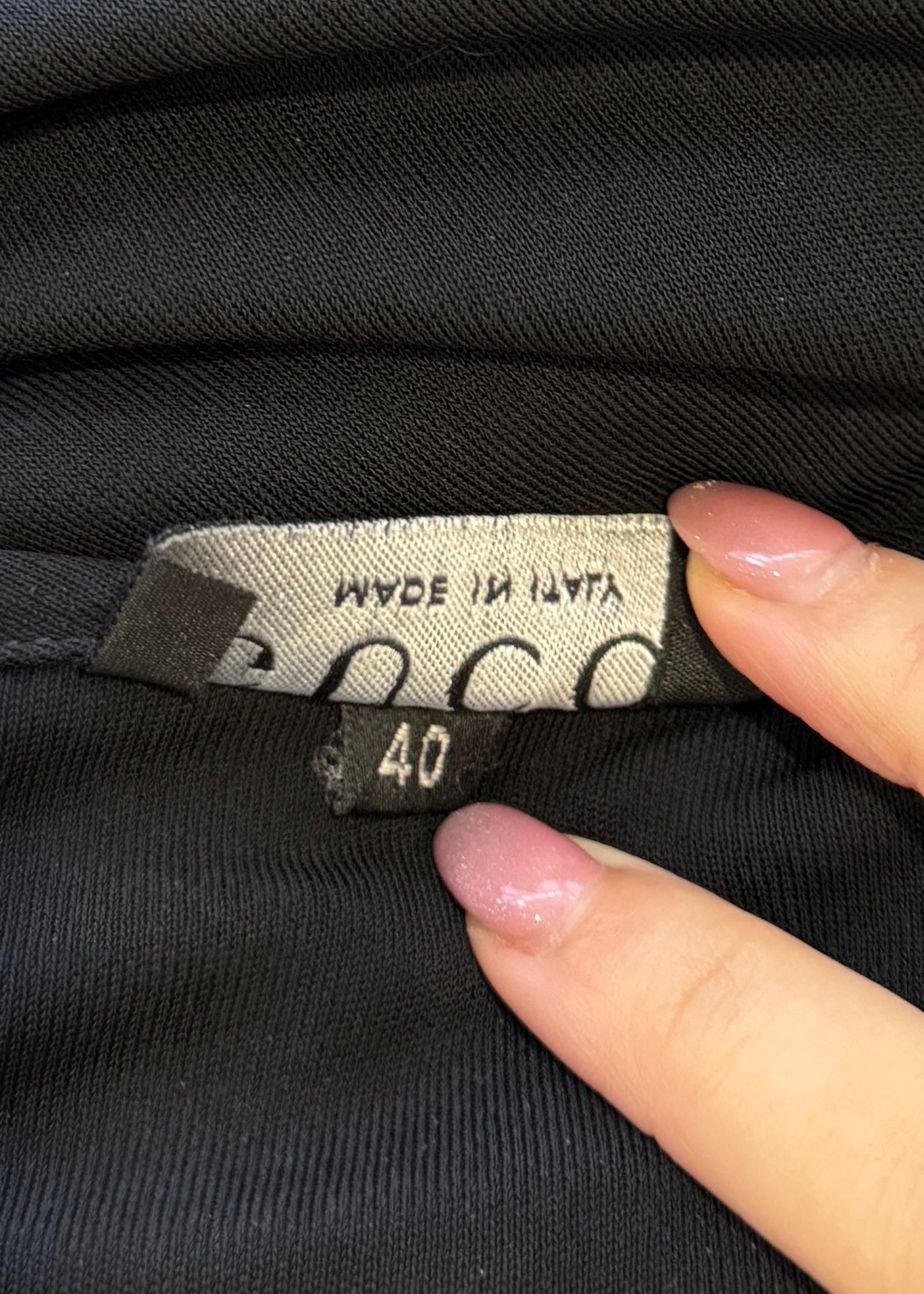 Gucci Spring 1997 Black Short Sleeve Maxi Dress