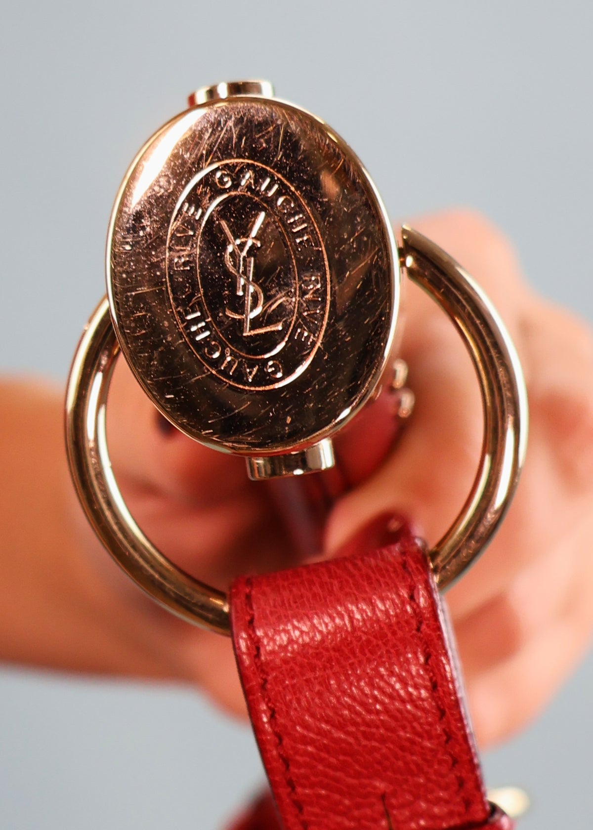 Yves Saint Laurent Fall 2004 Burgundy Ruffle Leather St Tropez Mombasa Bag