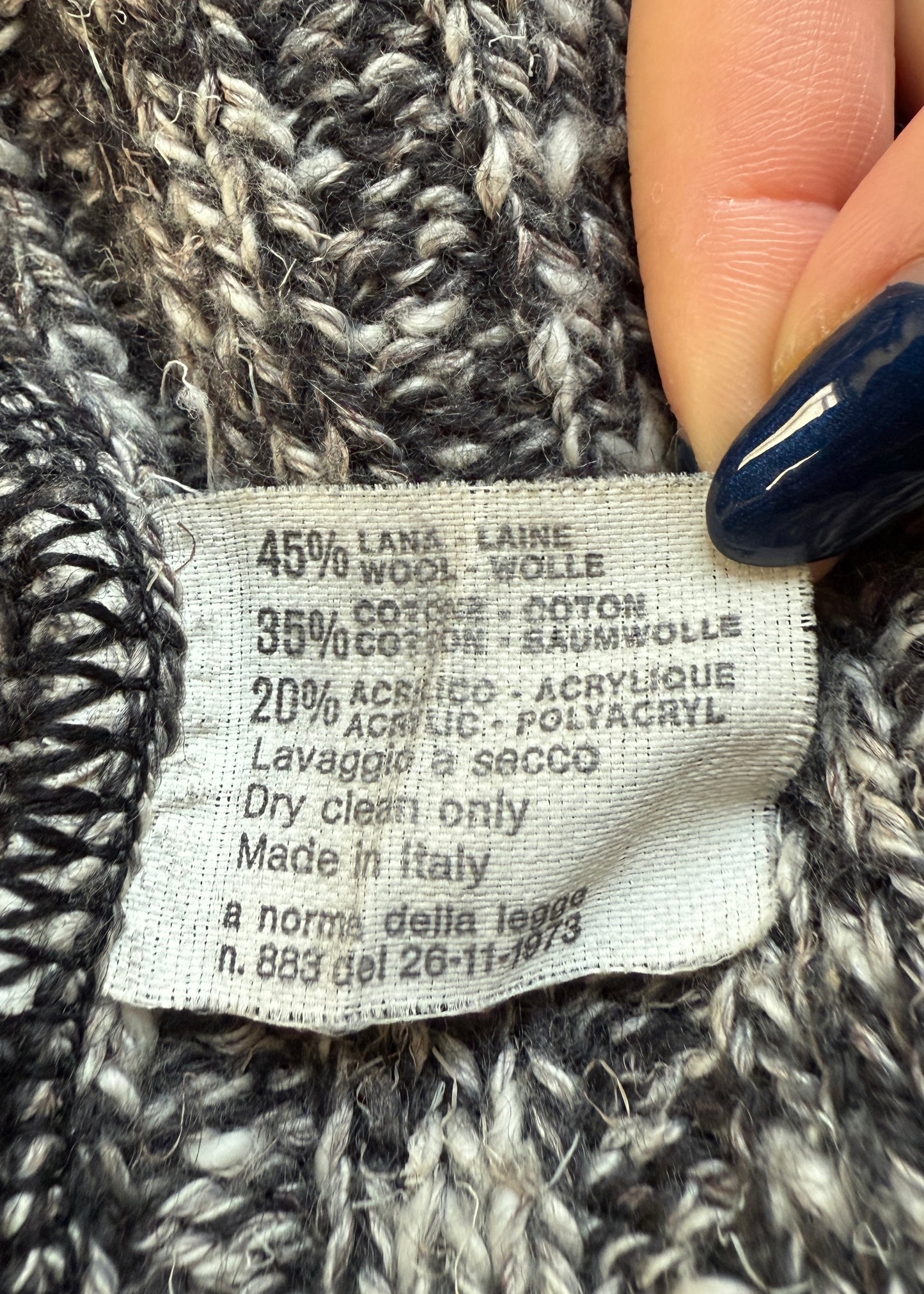 Dolce & Gabbana Grey Knitted Flare Sleeve Sweater Dress