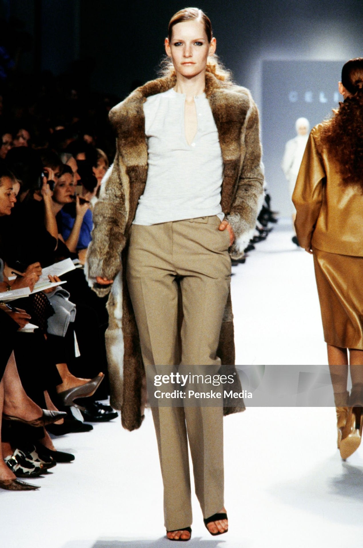 Celine Fall 1999 Runway Full Length Fur Coat