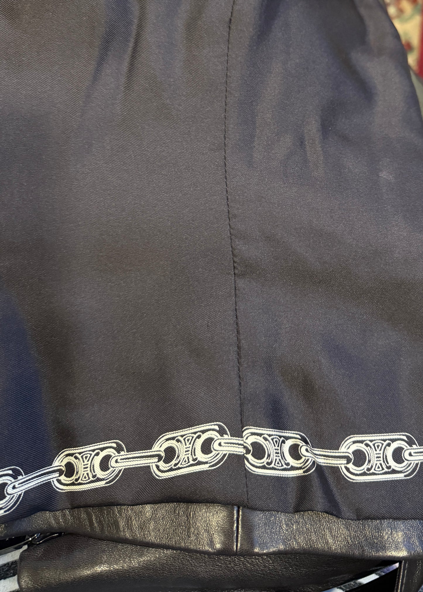 Celine Fall 2006 Runway Black Leather Belted Double Way Zip Jacket