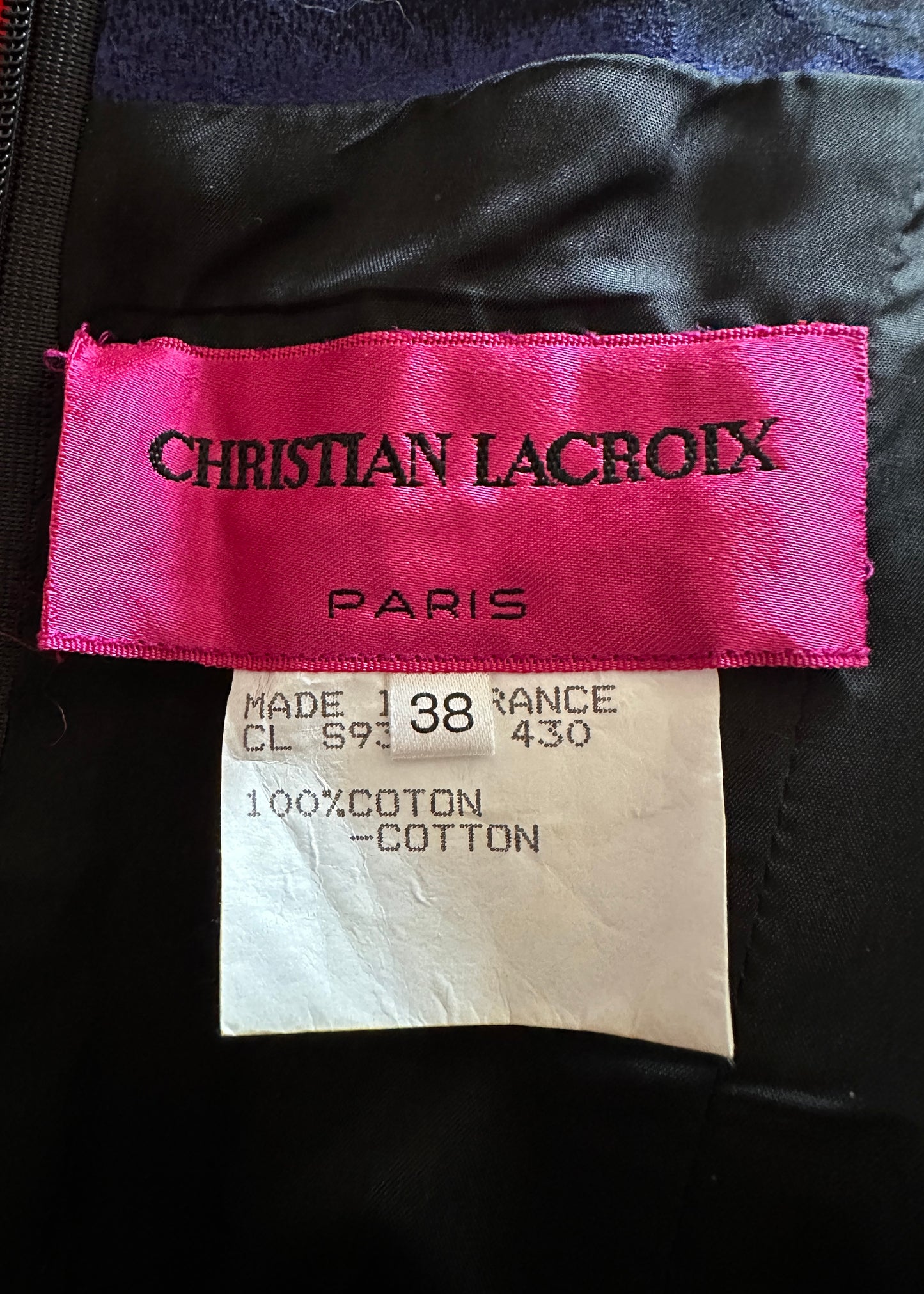 Christian Lacroix Spring 1993 Dress