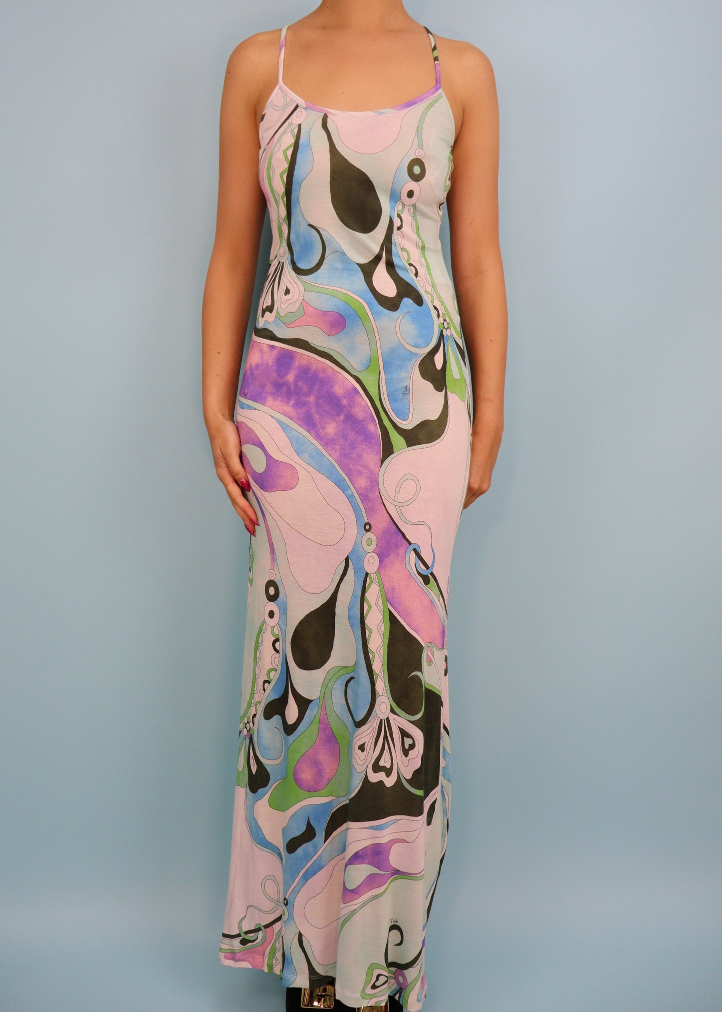 Emilio Pucci Resort 2011 Tie Dye Printed Maxi Dress