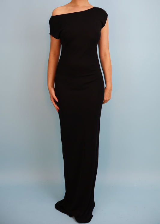 Gucci Spring 1997 Black Short Sleeve Maxi Dress