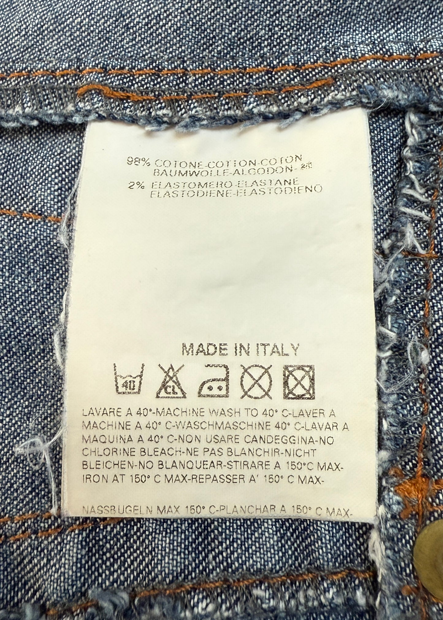 DSquared2 Spring 2004 Blue Denim Zip Detail Strapless Tube Top