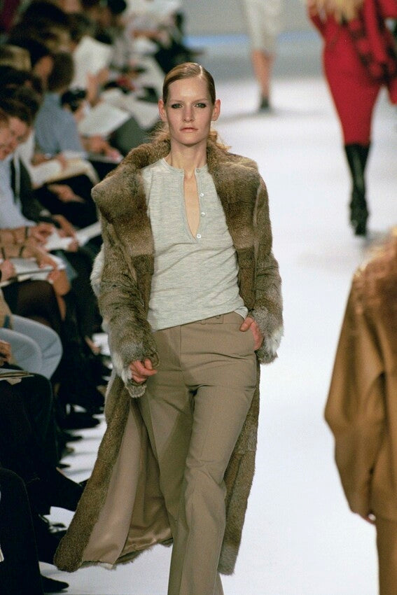 Celine Fall 1999 Runway Full Length Fur Coat