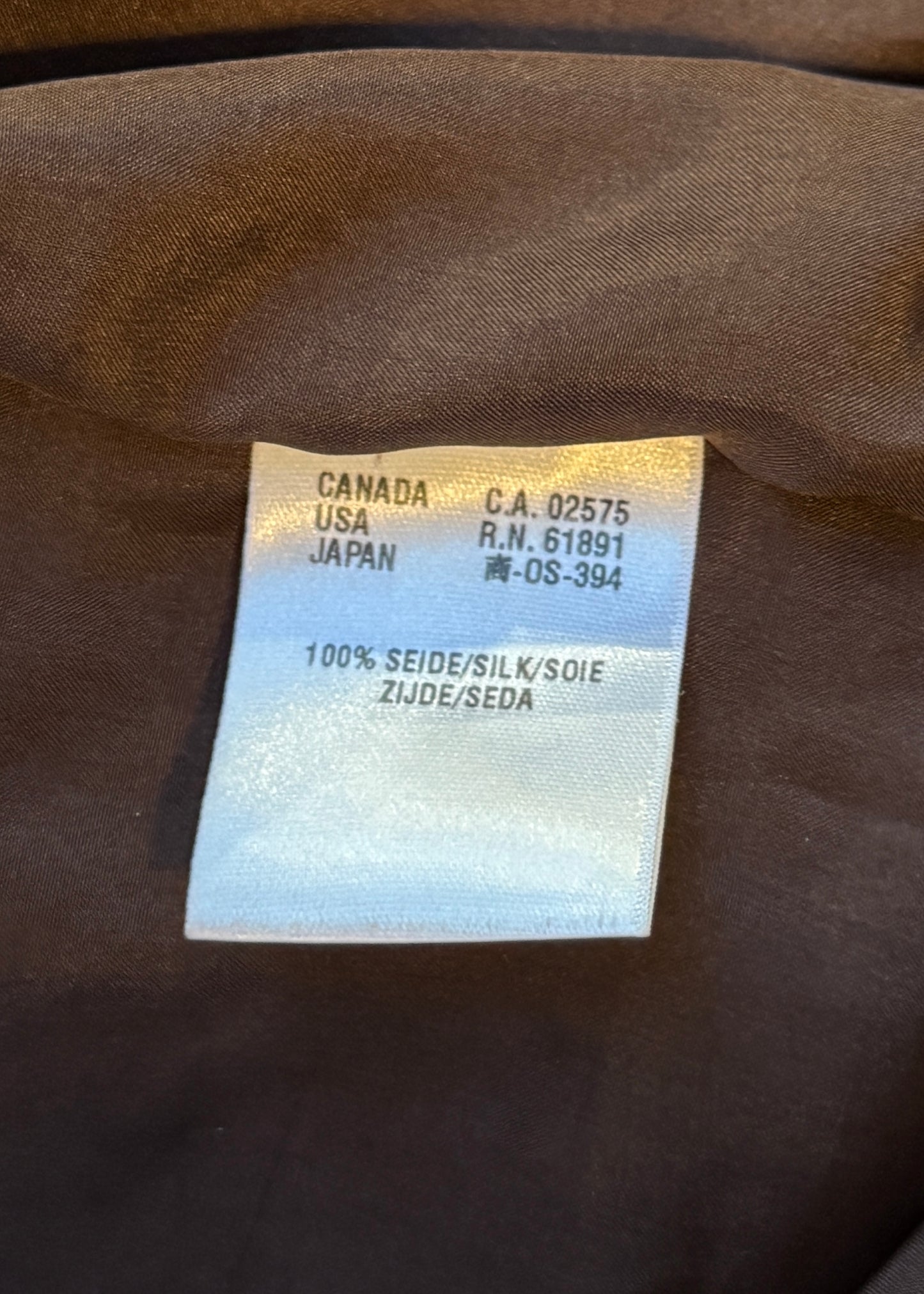 Escada Brown Floral Beaded Embellished Silk Skirt