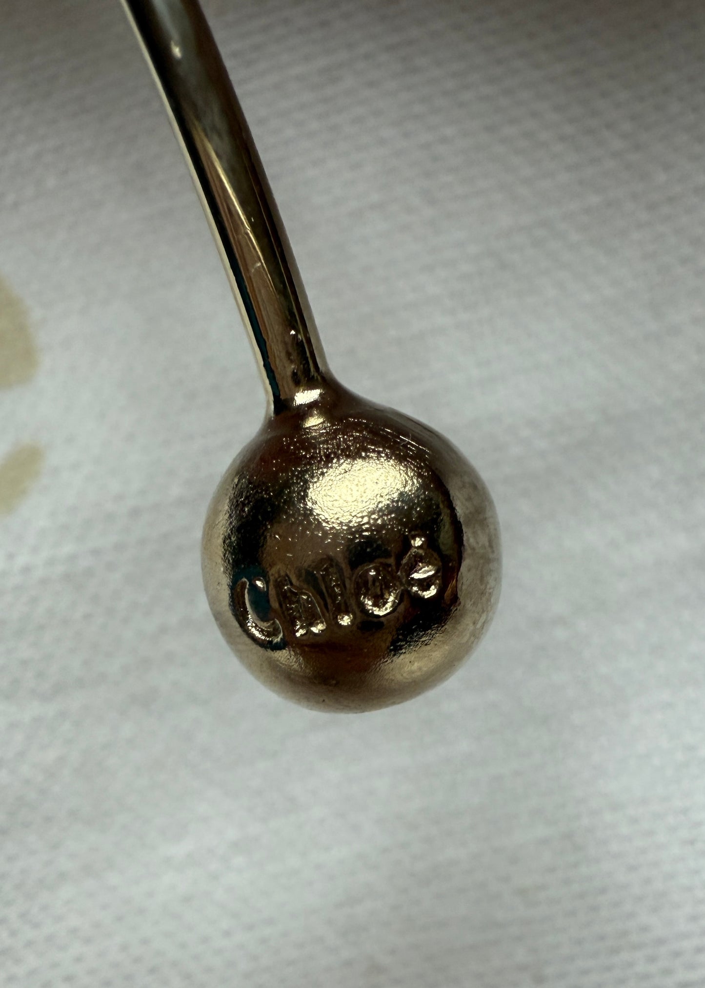 Chloé Crystal Logo Pendant Wire Necklace