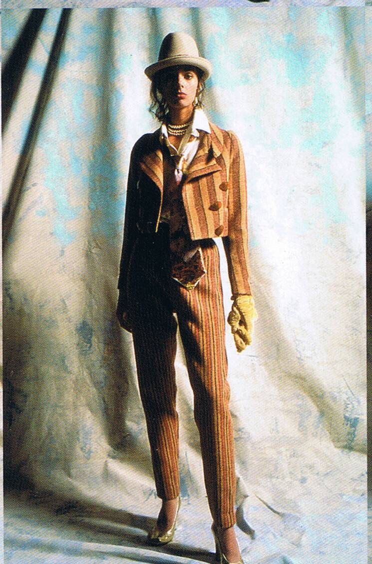 Vivienne Westwood Fall 1990 Runway Striped Harris Tweed Jacket