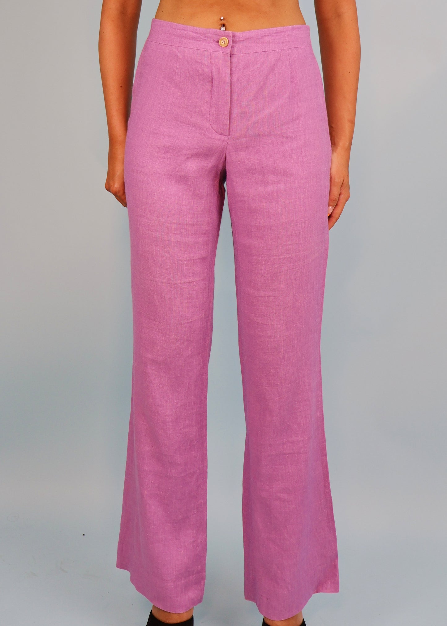 Celine Lilac Purple Linen Pants