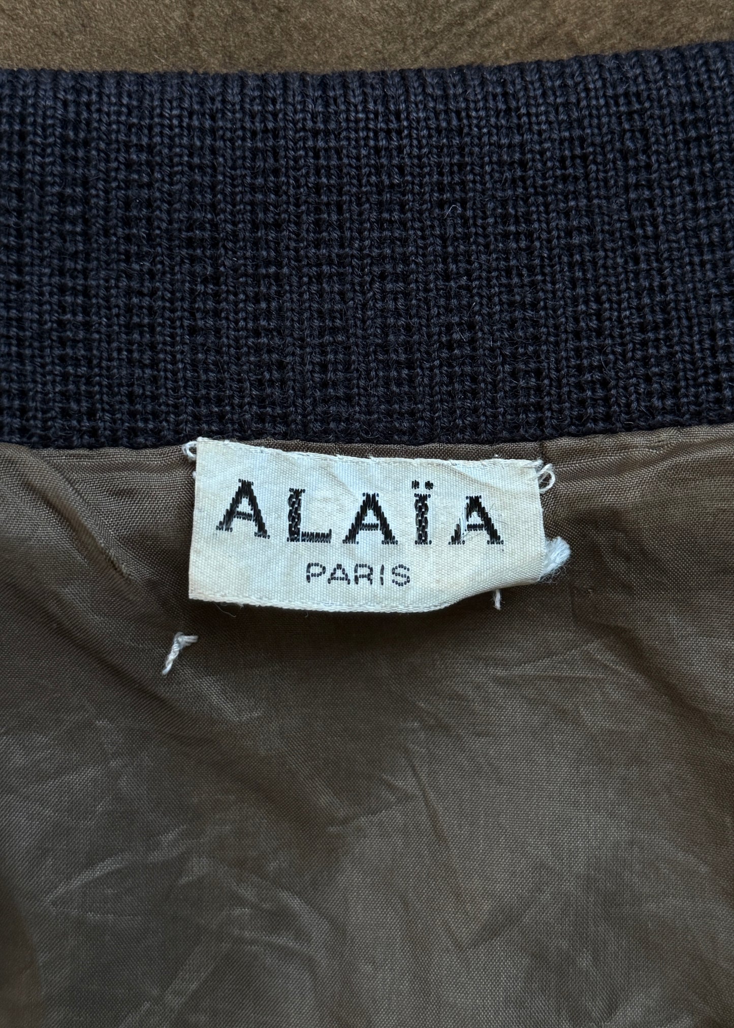 Azzedine Alaïa Fall 1984 Runway Brown Suede Leather Jacket