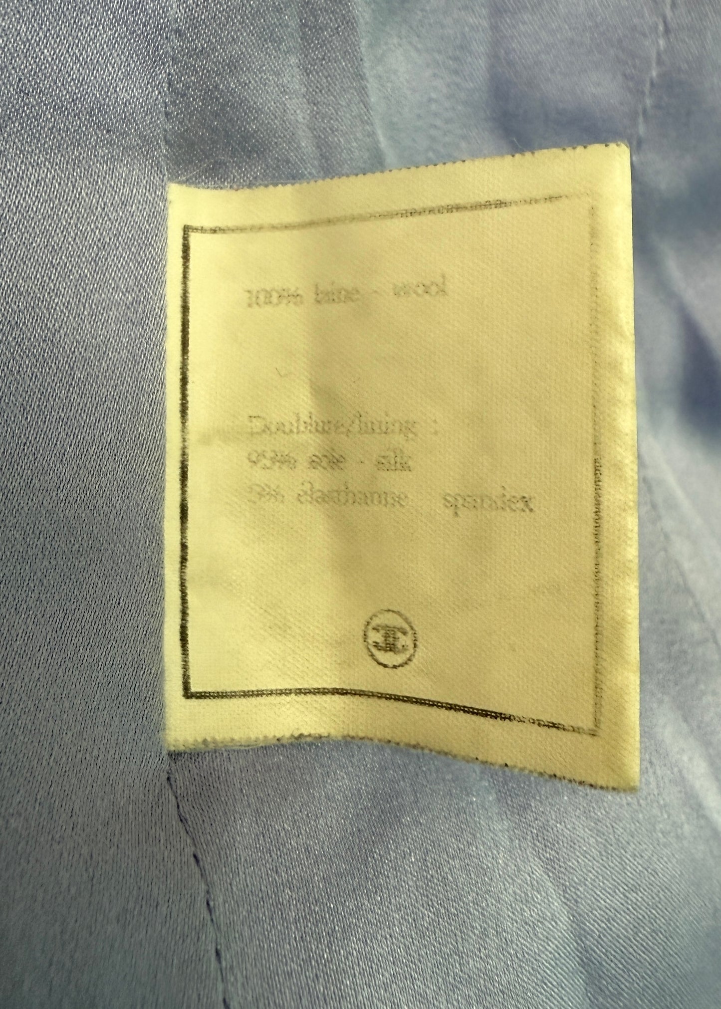 Chanel Spring 1995 Runway Lavender Blue Purple Plaid Tweed Jacket