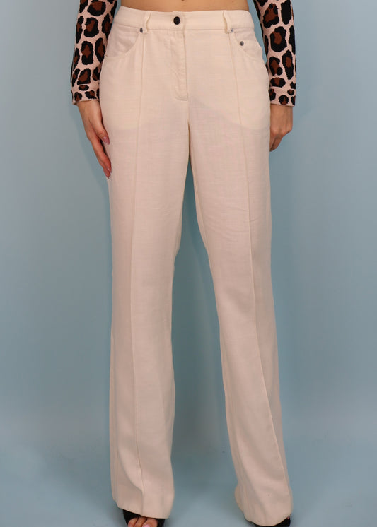John Galliano Spring 2000 White Linen Pants