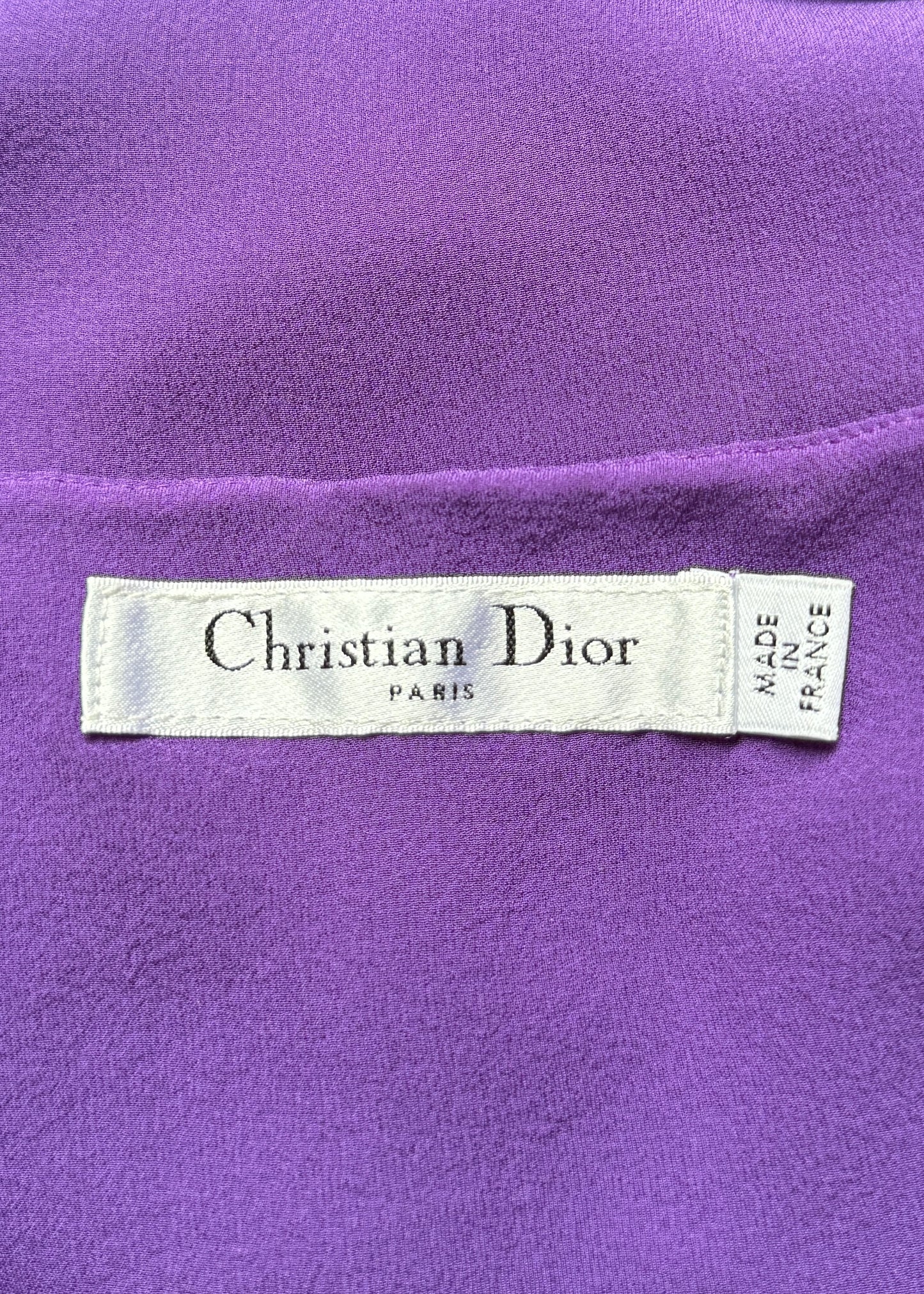 Dior Spring 2010 Purple Silk Chiffon & Lace Dress with Silk Shawl