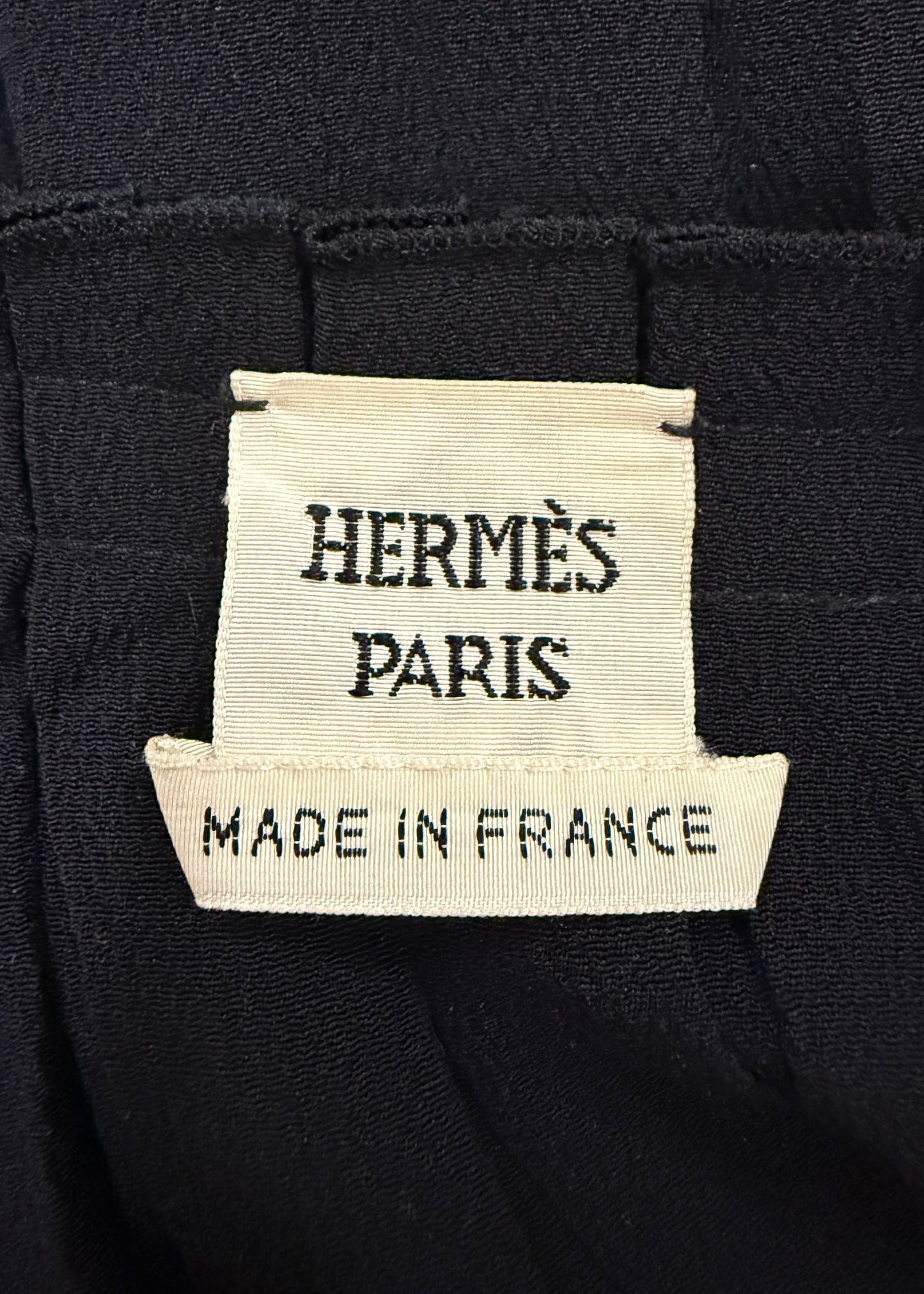 Hermès Logo Waistband Silk Pleated Skirt