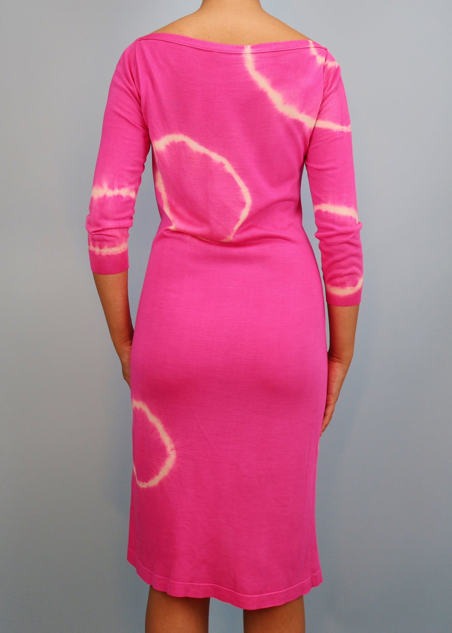 Blumarine Spring 2010 Runway Pink Tie Dye & Crystal Silk Knit Dress