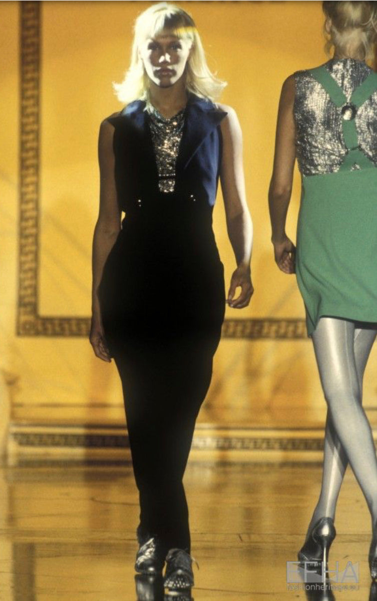 Atelier Versace Spring 1994 Oroton Bodysuit Top