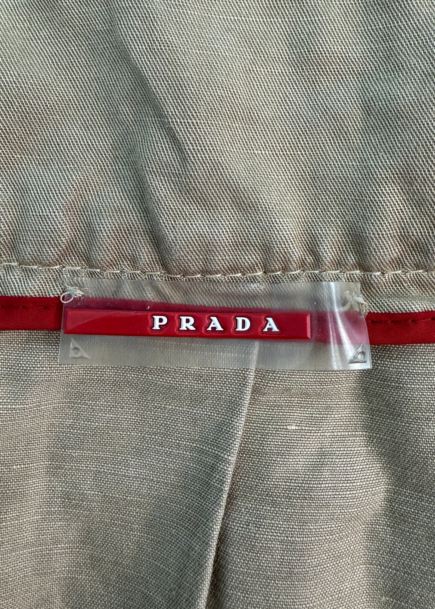 Prada Beige Pleated Mini Skirt