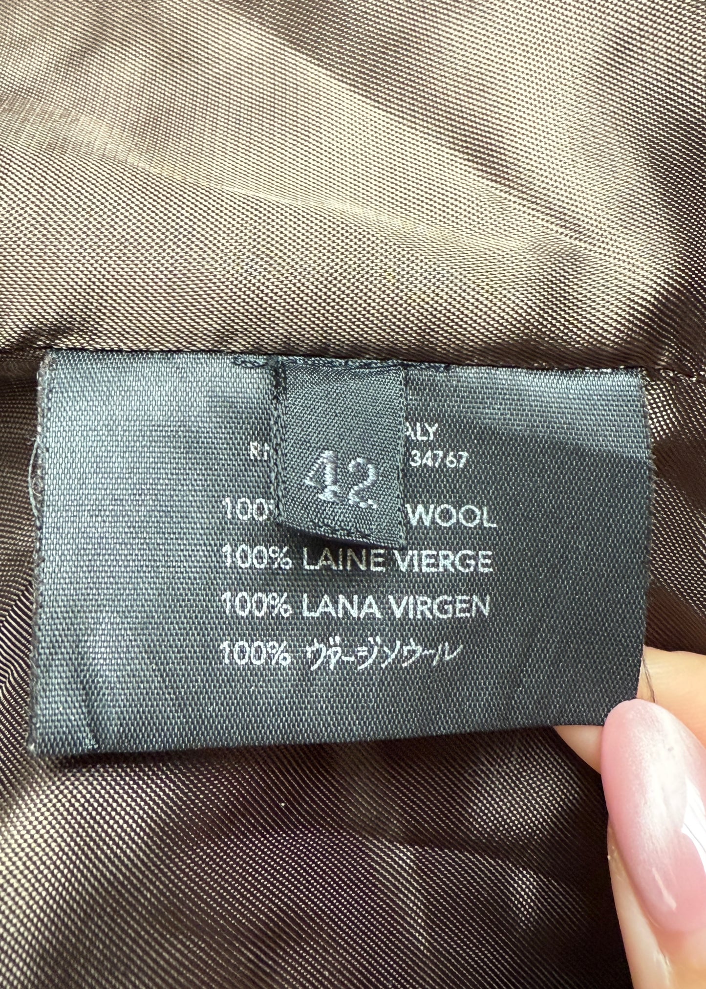 Prada Fall 2000 Runway Herringbone Wool Coat & Scarf